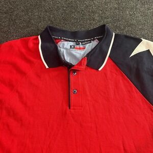 Rock Point‎ Texas Original Men's Polo Shirt XL Red Flag Star Graphic